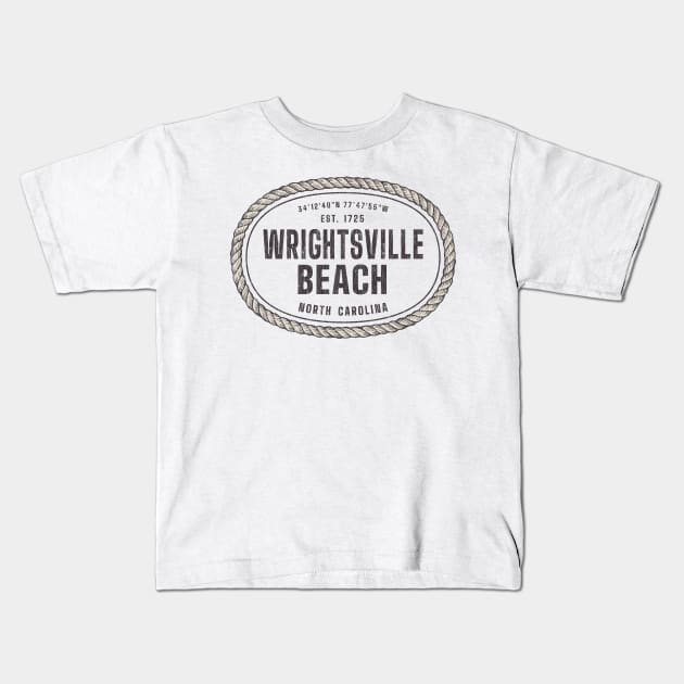 Roped In for Wrightsville Beach, North Carolina Kids T-Shirt by Contentarama